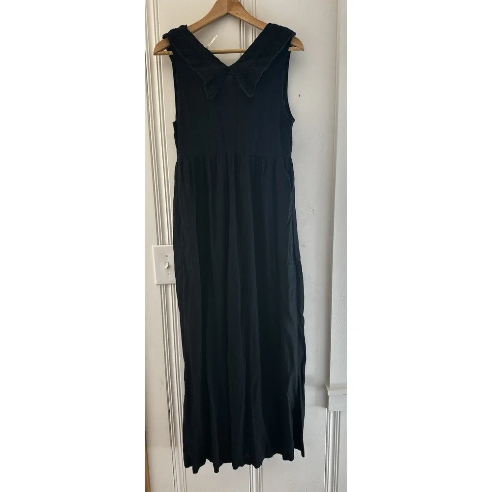 Free People Style‎ Black Wide Leg Jumpsuit XS  Boho Minimalist Flowy Relaxed